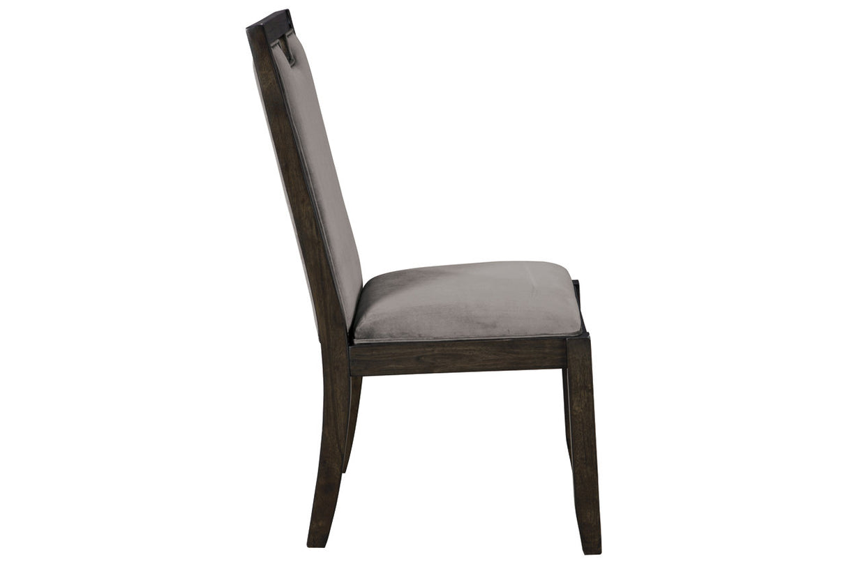 Hyndell Gray/Dark Brown Dining Chair, Set of 2 -  Ashley - Luna Furniture