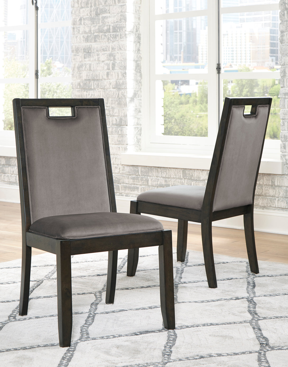 Hyndell Dark Brown Dining Room Set - Luna Furniture