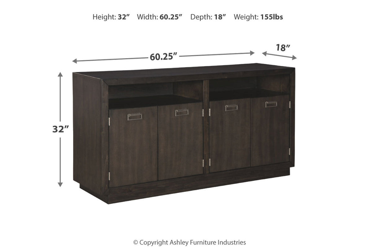 Hyndell Dark Brown Dining Server -  - Luna Furniture