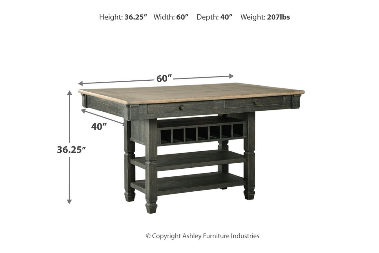 Tyler Creek Black/Gray Counter Height Dining Table - Ashley - Luna Furniture