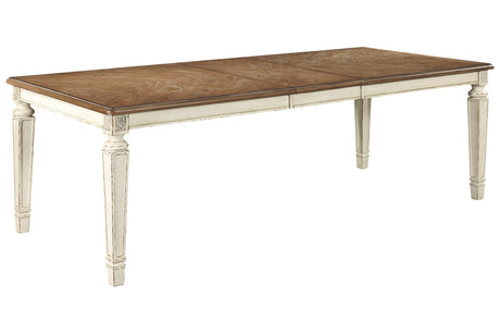 Realyn Chipped White Dining Extension Table -  Ashley - Luna Furniture