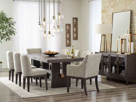 Burkhaus Dark Brown Extendable Dining Set -  Ashley - Luna Furniture