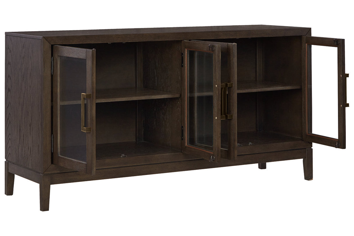 Burkhaus Dark Brown Dining Server -  Ashley - Luna Furniture