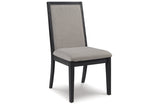 Foyland Light Gray/Black Dining Chair, Set of 2 -  Ashley - Luna Furniture