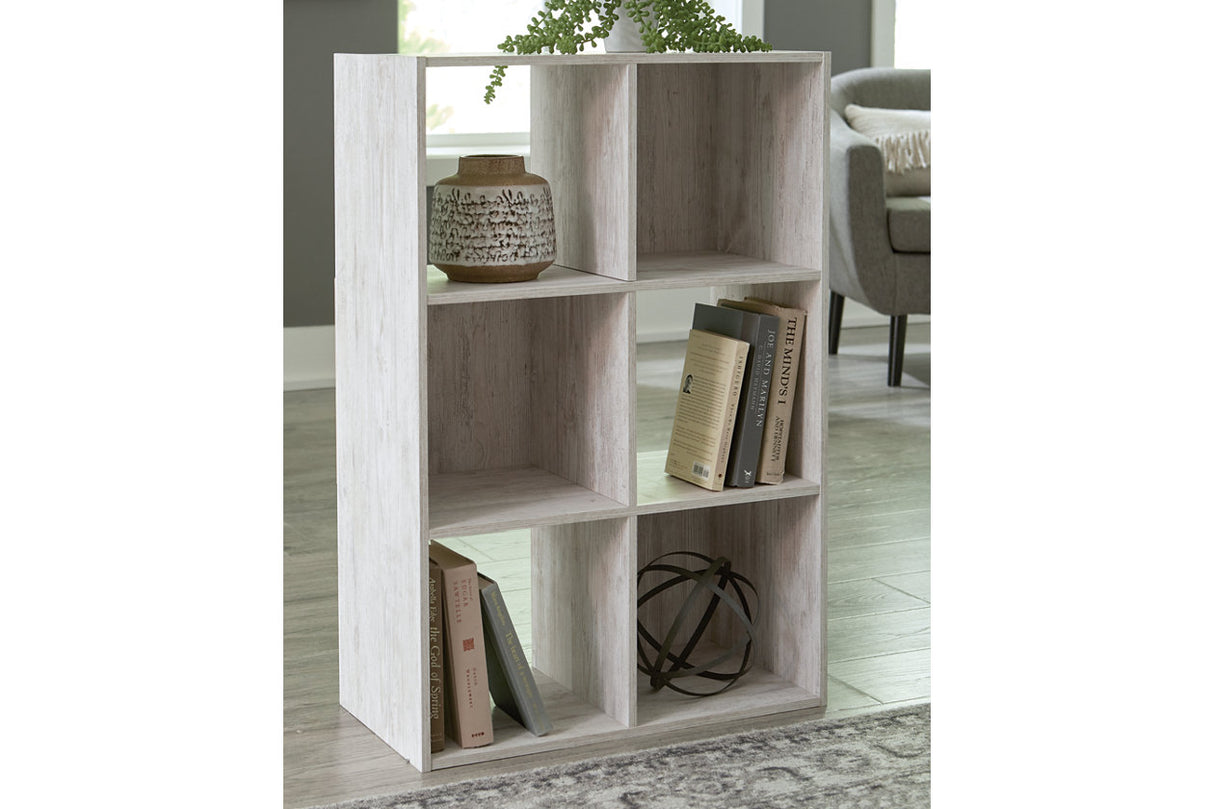 Paxberry Whitewash Six Cube Organizer -  - Luna Furniture