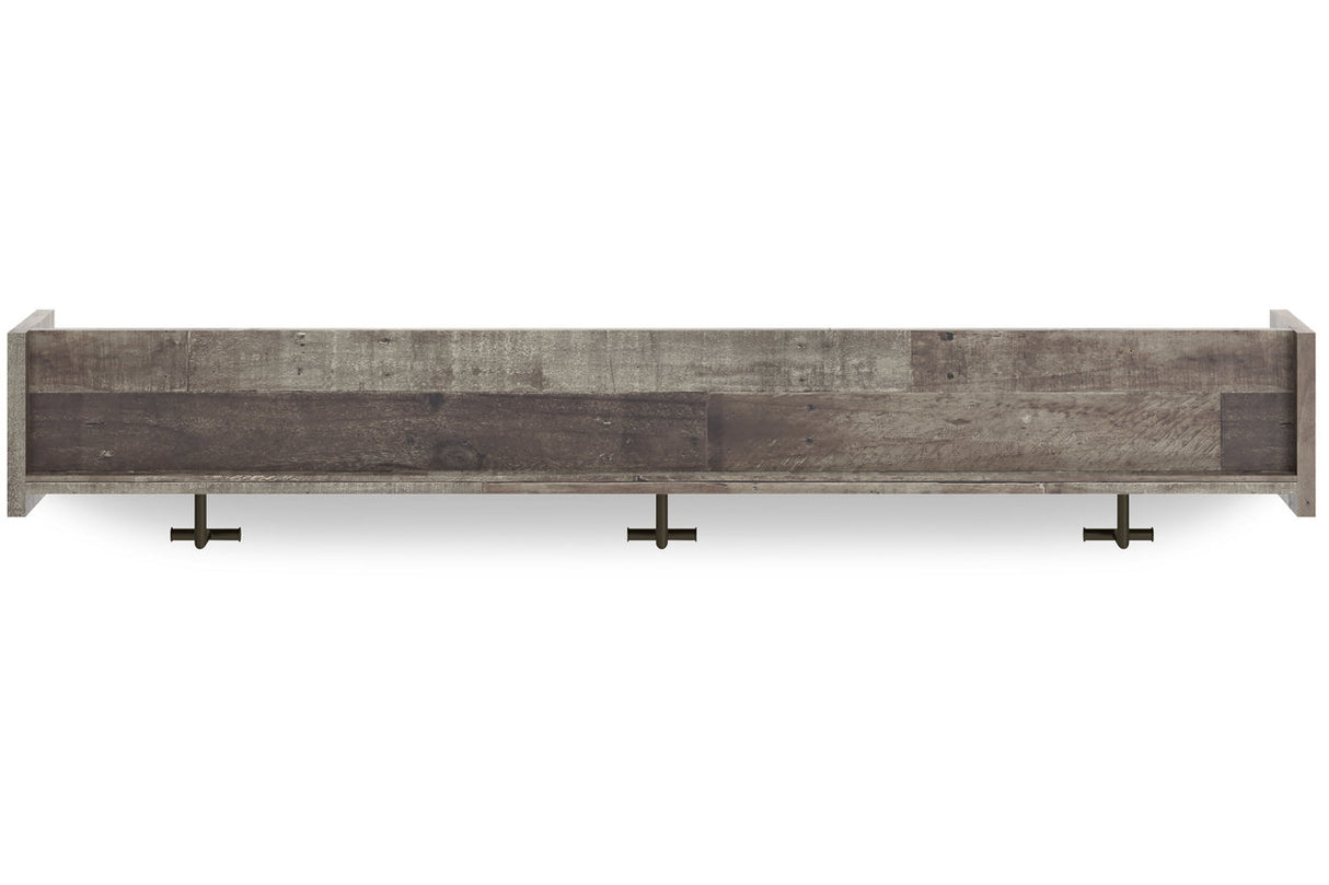 Neilsville Multi Gray Wall Mounted Coat Rack with Shelf from Ashley - Luna Furniture