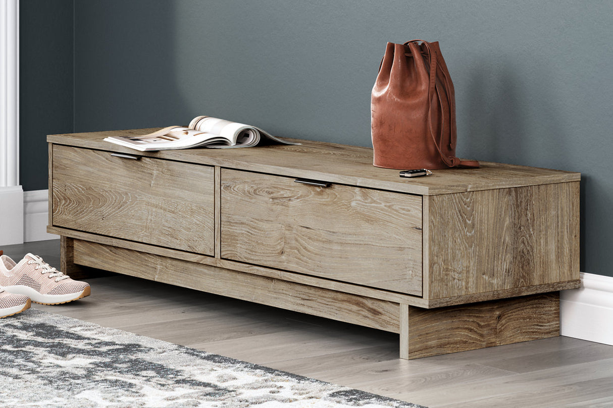 Oliah Natural Storage Bench from Ashley - Luna Furniture