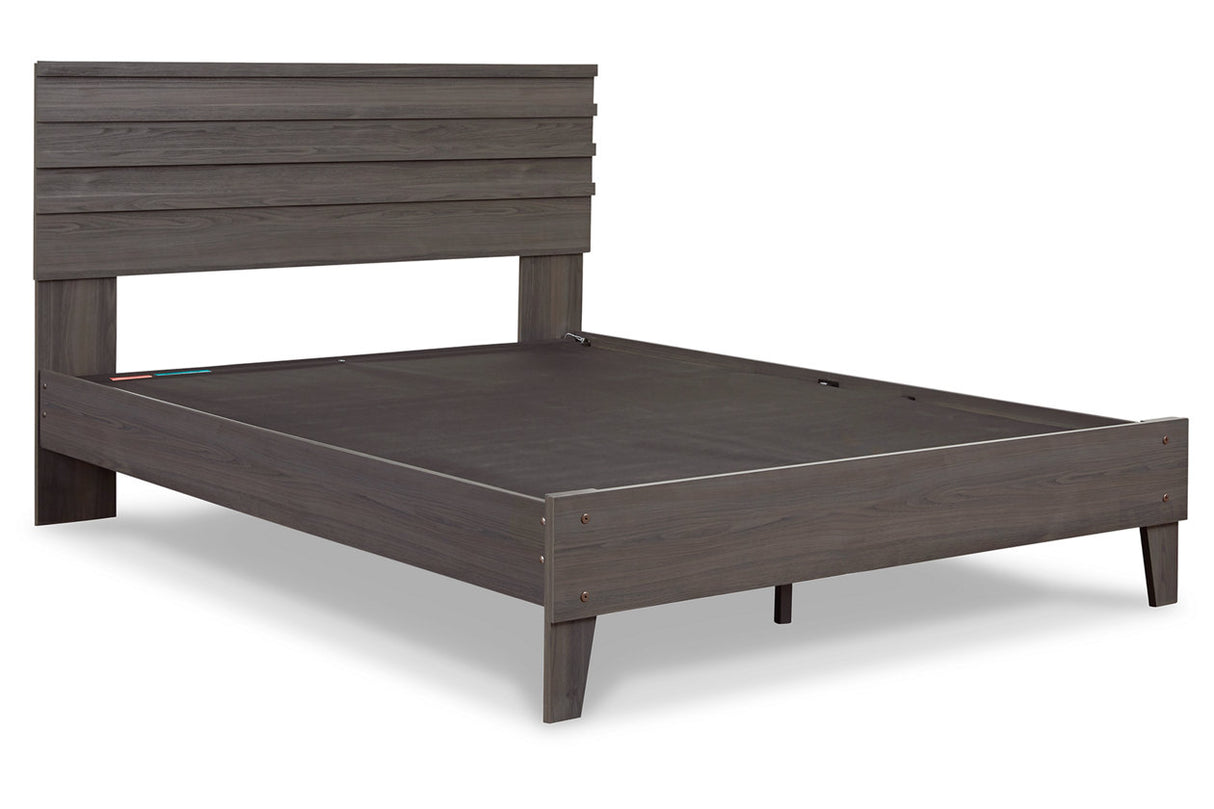 Brymont Dark Gray Queen Panel Platform Bed from Ashley - Luna Furniture