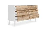 Piperton Two-tone Brown/White Dresser -  Ashley - Luna Furniture