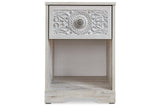 Paxberry Whitewash Nightstand -  - Luna Furniture