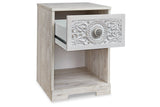 Paxberry Whitewash Nightstand -  - Luna Furniture