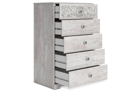 Paxberry Whitewash Chest of Drawers -  Ashley - Luna Furniture