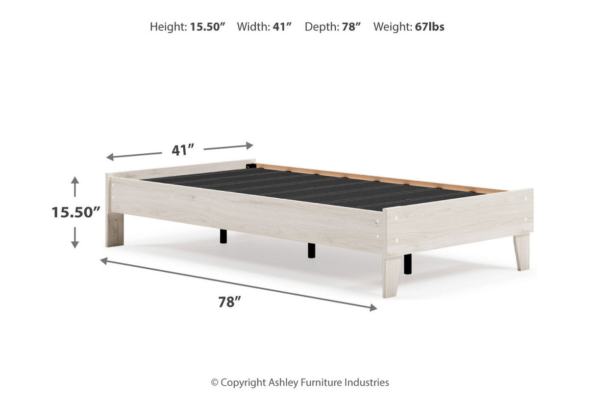 Socalle Light Natural Twin Platform Bed -  Ashley - Luna Furniture