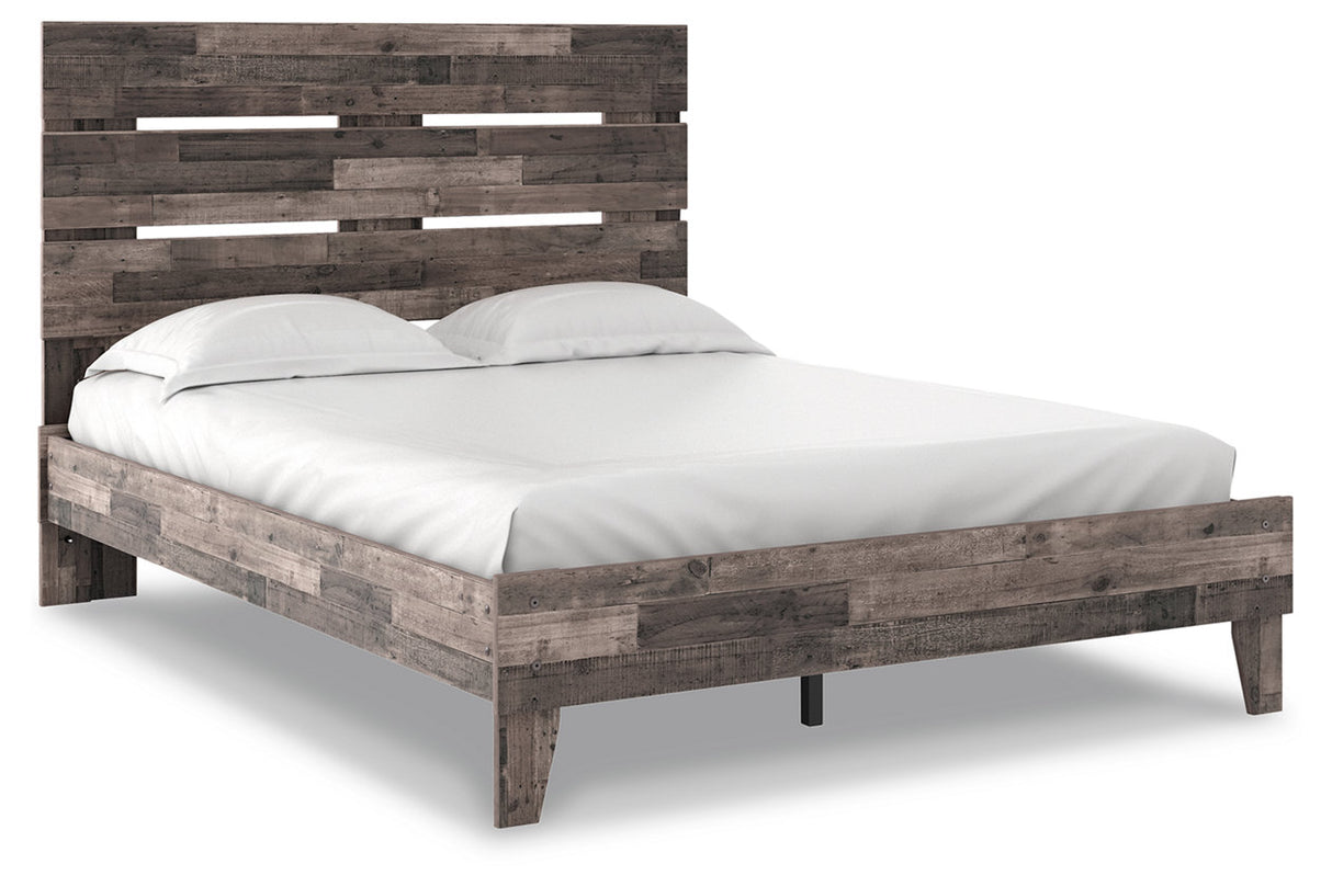 Neilsville Multi Gray Queen Panel Platform Bed from Ashley - Luna Furniture