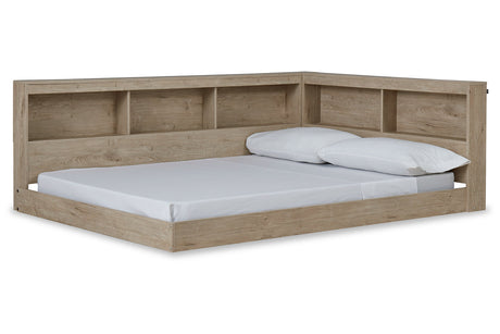 Oliah Natural Full Bookcase Storage Bed -  Ashley - Luna Furniture