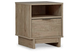 Oliah Natural Nightstand -  - Luna Furniture