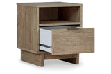 Oliah Natural Nightstand -  - Luna Furniture