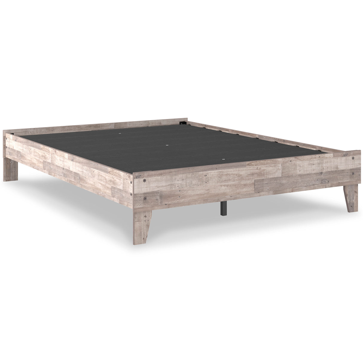 Neilsville Whitewash Queen Platform Bed from Ashley - Luna Furniture