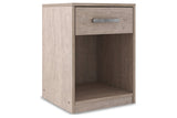 Flannia Gray Nightstand from Ashley - Luna Furniture