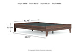 Calverson Mocha Queen Platform Bed from Ashley - Luna Furniture