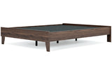 Calverson Mocha Queen Platform Bed from Ashley - Luna Furniture