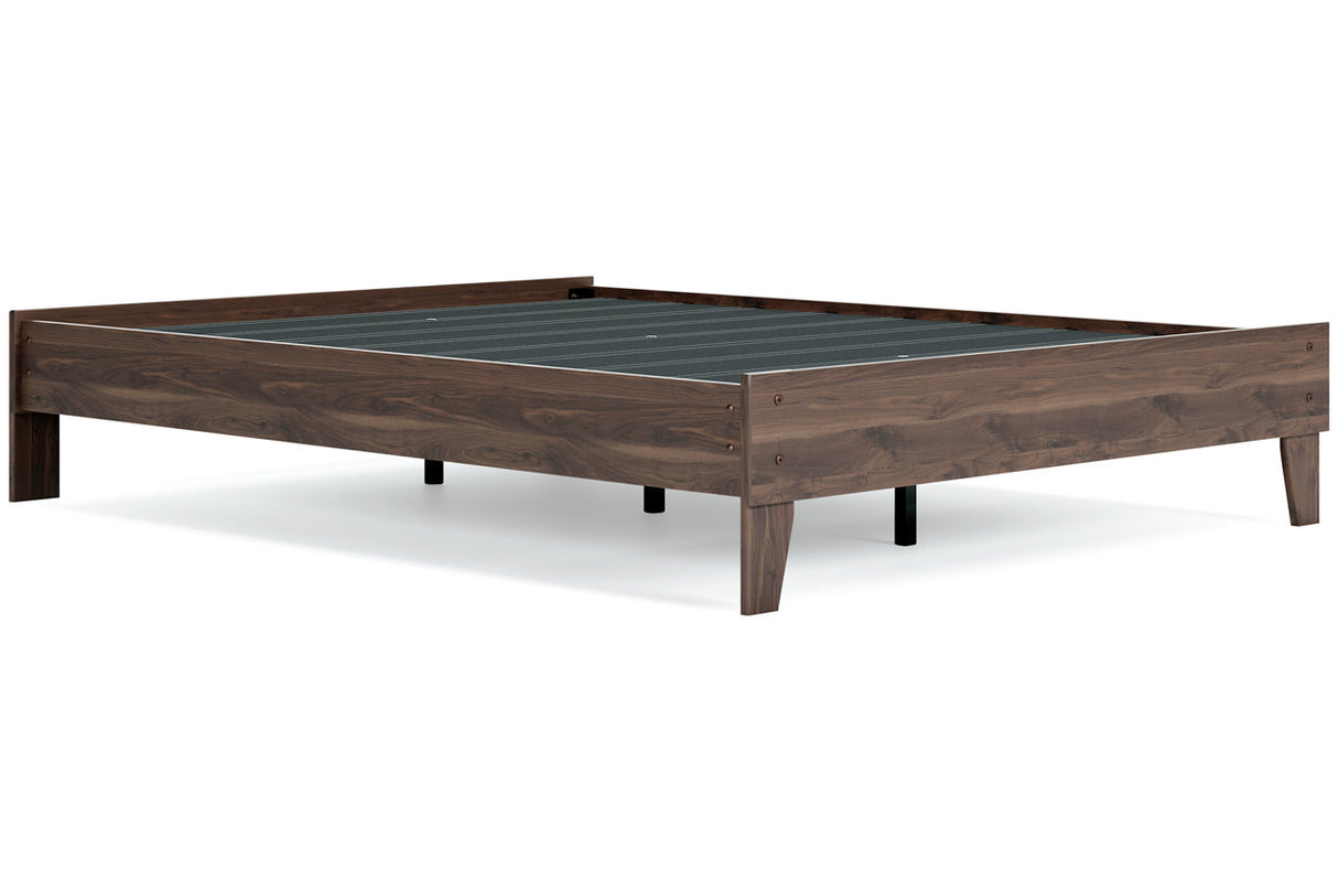 Calverson Mocha Queen Platform Bed from Ashley - Luna Furniture