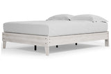 Shawburn Whitewash Queen Platform Bed -  - Luna Furniture