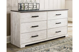 Shawburn Whitewash/Charcoal Gray Dresser -  - Luna Furniture