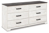 Shawburn Whitewash/Charcoal Gray Dresser -  - Luna Furniture