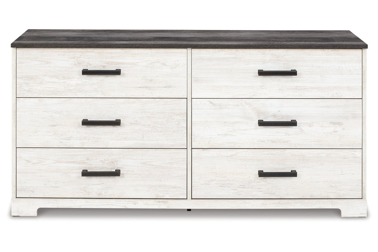 Shawburn Whitewash/Charcoal Gray Dresser -  - Luna Furniture