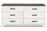 Shawburn Whitewash/Charcoal Gray Dresser -  - Luna Furniture