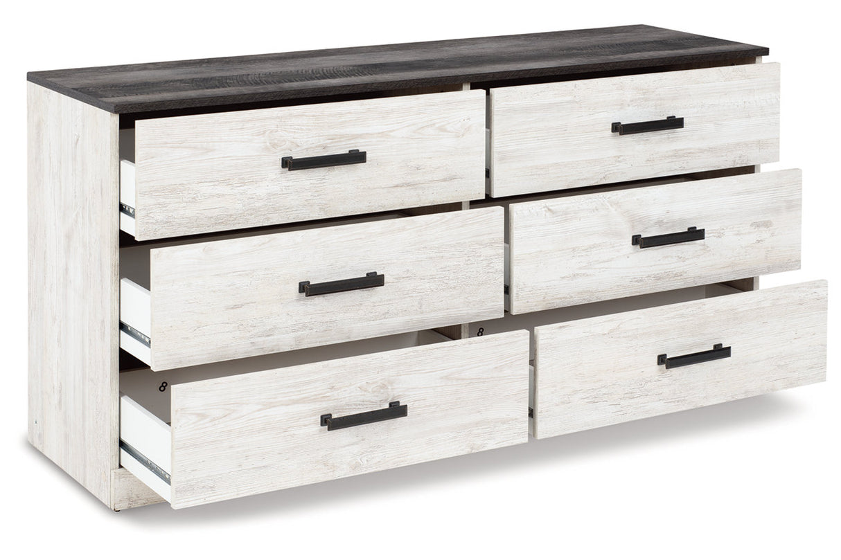 Shawburn Whitewash/Charcoal Gray Dresser -  - Luna Furniture