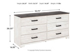 Shawburn Whitewash/Charcoal Gray Dresser -  - Luna Furniture