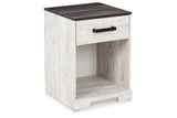 Shawburn Whitewash/Charcoal Gray Nightstand -  Ashley - Luna Furniture