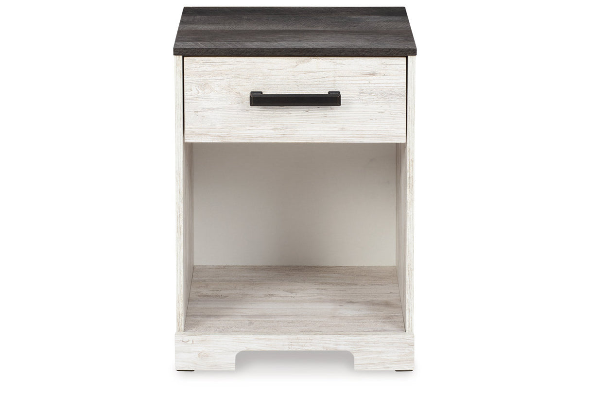 Shawburn Whitewash/Charcoal Gray Nightstand -  Ashley - Luna Furniture