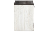 Shawburn Whitewash/Charcoal Gray Nightstand -  Ashley - Luna Furniture