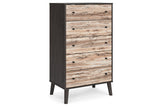 Piperton Two-tone Brown/Black Chest of Drawers from Ashley - Luna Furniture