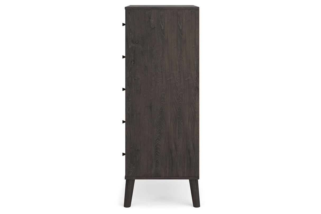 Piperton Two-tone Brown/Black Chest of Drawers from Ashley - Luna Furniture