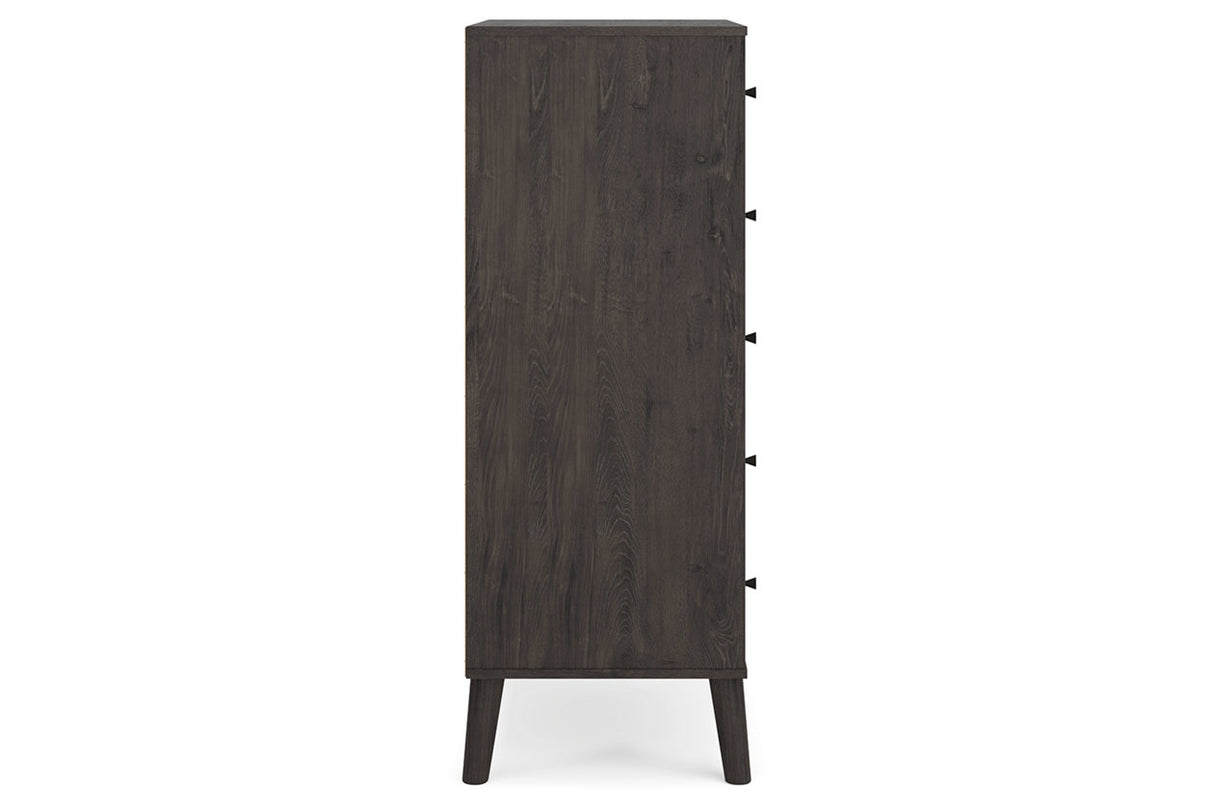 Piperton Two-tone Brown/Black Chest of Drawers from Ashley - Luna Furniture