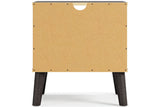 Piperton Two-tone Brown/Black Nightstand -  Ashley - Luna Furniture