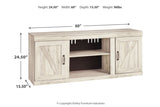 Bellaby Whitewash 60" TV Stand -  - Luna Furniture