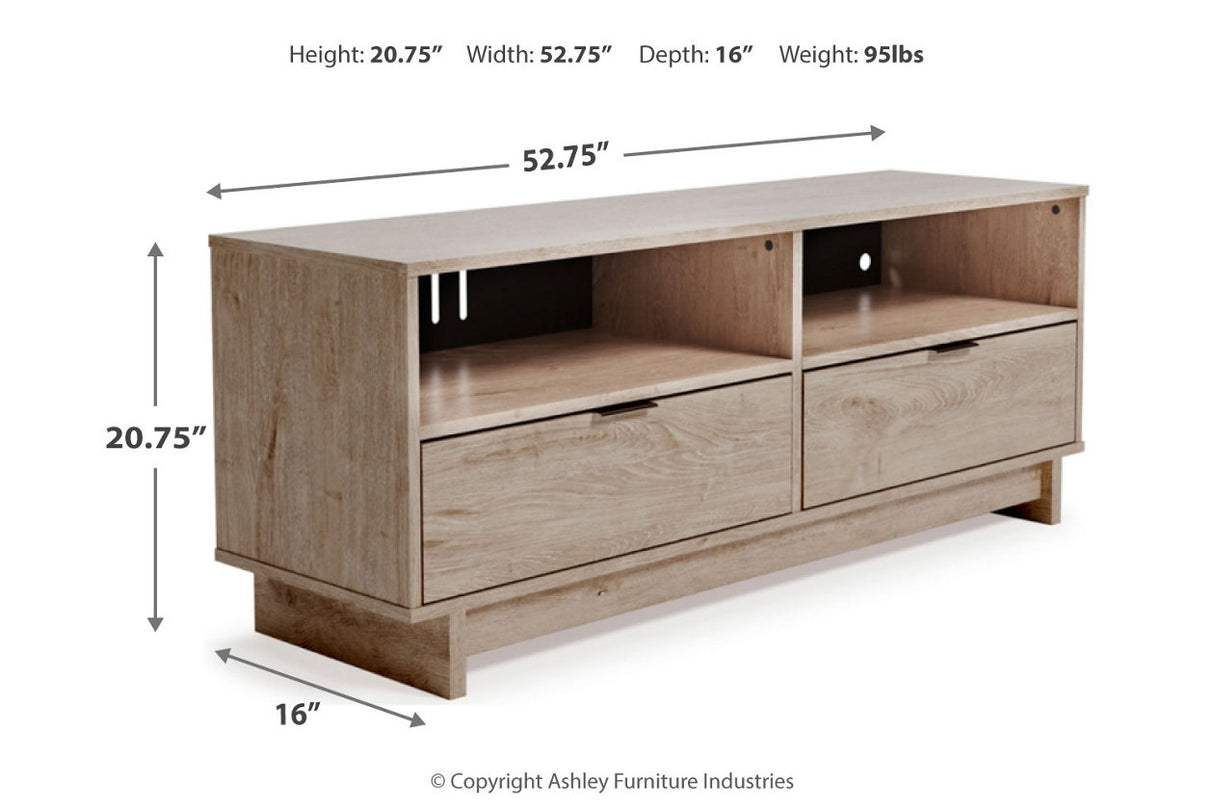 Oliah Natural Medium TV Stand -  Ashley - Luna Furniture