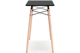 Jaspeni Black/Natural Home Office Desk from Ashley - Luna Furniture