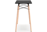 Jaspeni Black/Natural Home Office Desk from Ashley - Luna Furniture