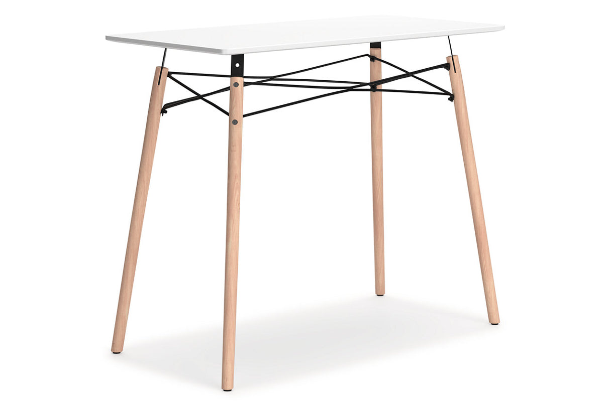 Jaspeni White/Natural Home Office Desk from Ashley - Luna Furniture