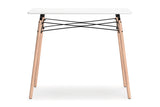 Jaspeni White/Natural Home Office Desk from Ashley - Luna Furniture