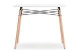 Jaspeni White/Natural Home Office Desk from Ashley - Luna Furniture