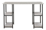 Lazabon Gray/Black 48" Home Office Desk from Ashley - Luna Furniture