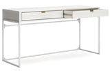 Deznee White Home Office Desk from Ashley - Luna Furniture