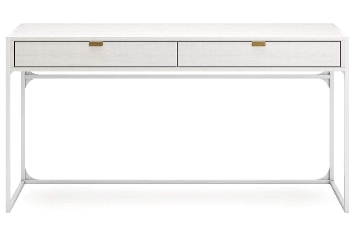 Deznee White Home Office Desk from Ashley - Luna Furniture